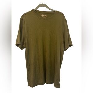 Tasso Elba men’s supine cotton T shirt Bree short sleeve olive green Medium